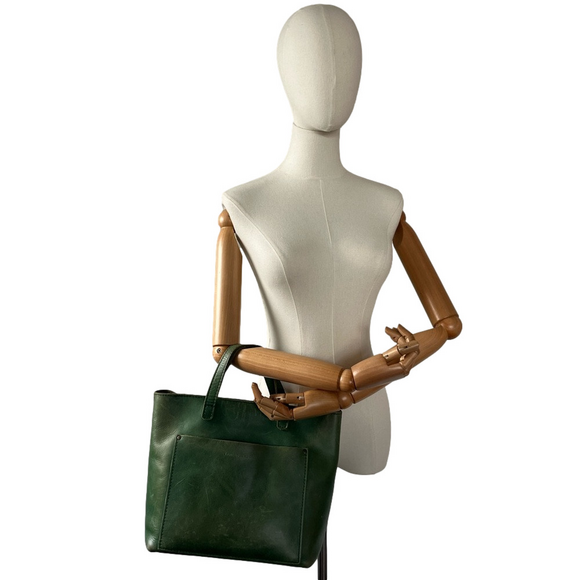 Portland Leather Goods Medium Zipper Crossbody Bag in Cowboy Mint Green - Picture 16 of 16